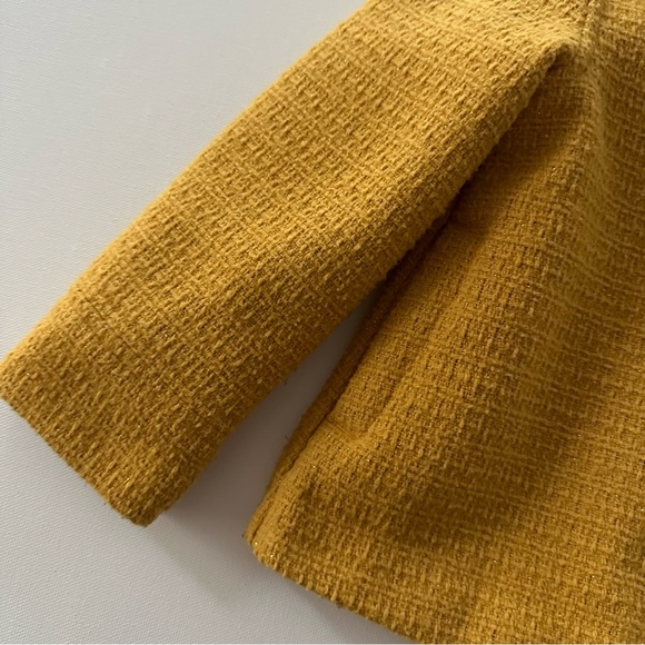 Gymboree Girls 4 Yellow Tweed Pea Coat - Picture 4 of 8